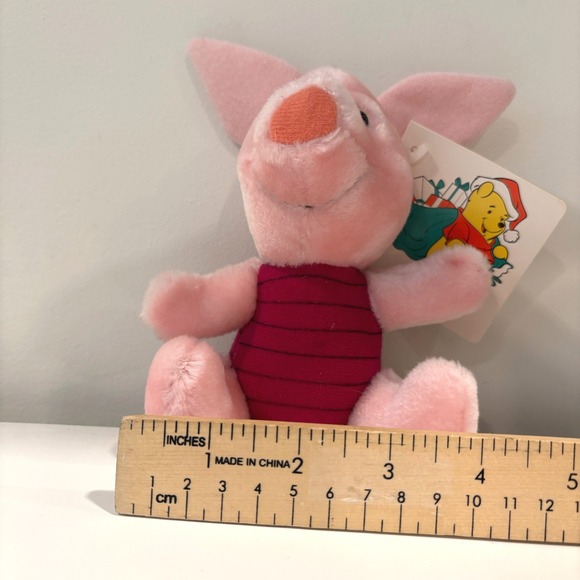 Vintage 1991 Sears Piglet Plush Christmas Holiday‎ Disney Beanbag Toy - Picture 11 of 12